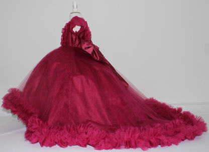 Diseño Selenny - Vestido Color Burgandi