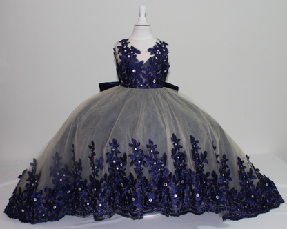 Diseño Selenny - Vestido Azul Marino