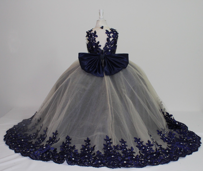 Diseño Selenny - Vestido Azul Marino