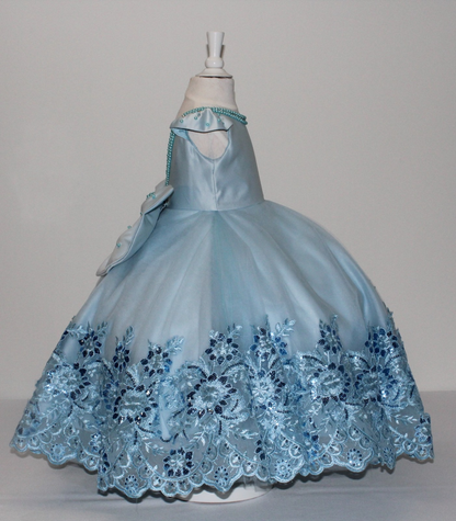 Diseño Selenny - Vestido color Azul claro