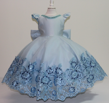 Diseño Selenny - Vestido color Azul claro